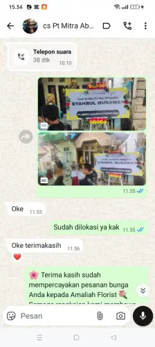 Testimonial Papan Bunga pasirbungur
